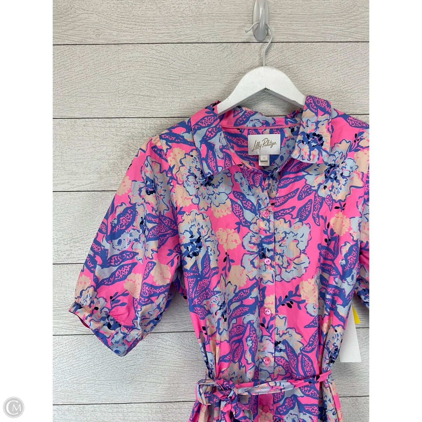 Dress Designer By Lilly Pulitzer In Blue & Pink, Size: 16