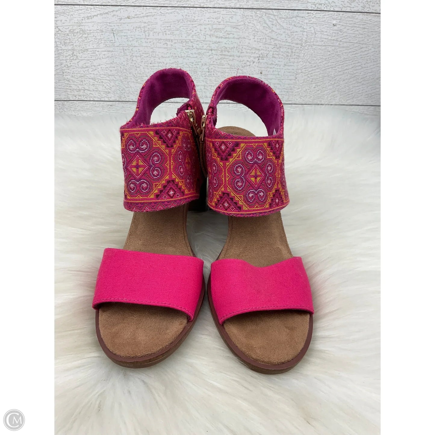 Sandals Heels Block By Toms In Pink, Size: 8.5