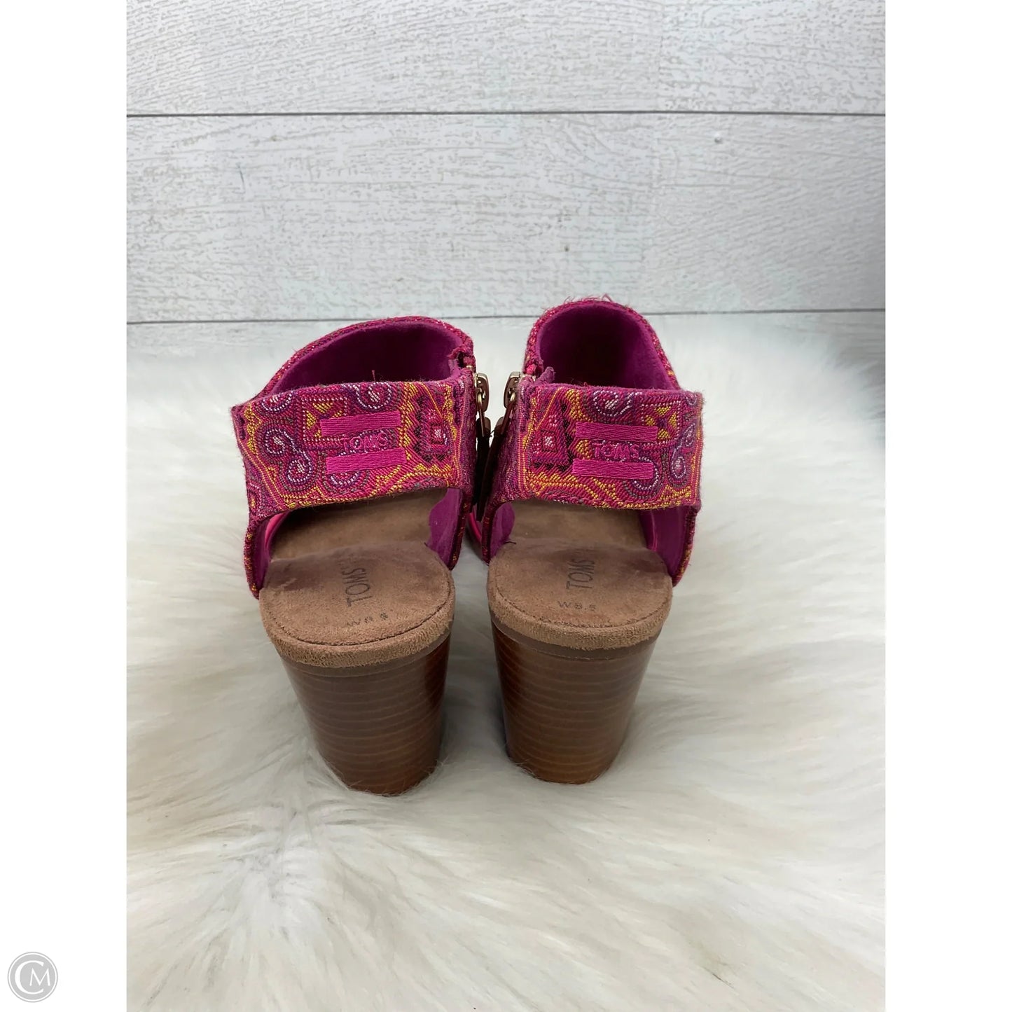 Sandals Heels Block By Toms In Pink, Size: 8.5
