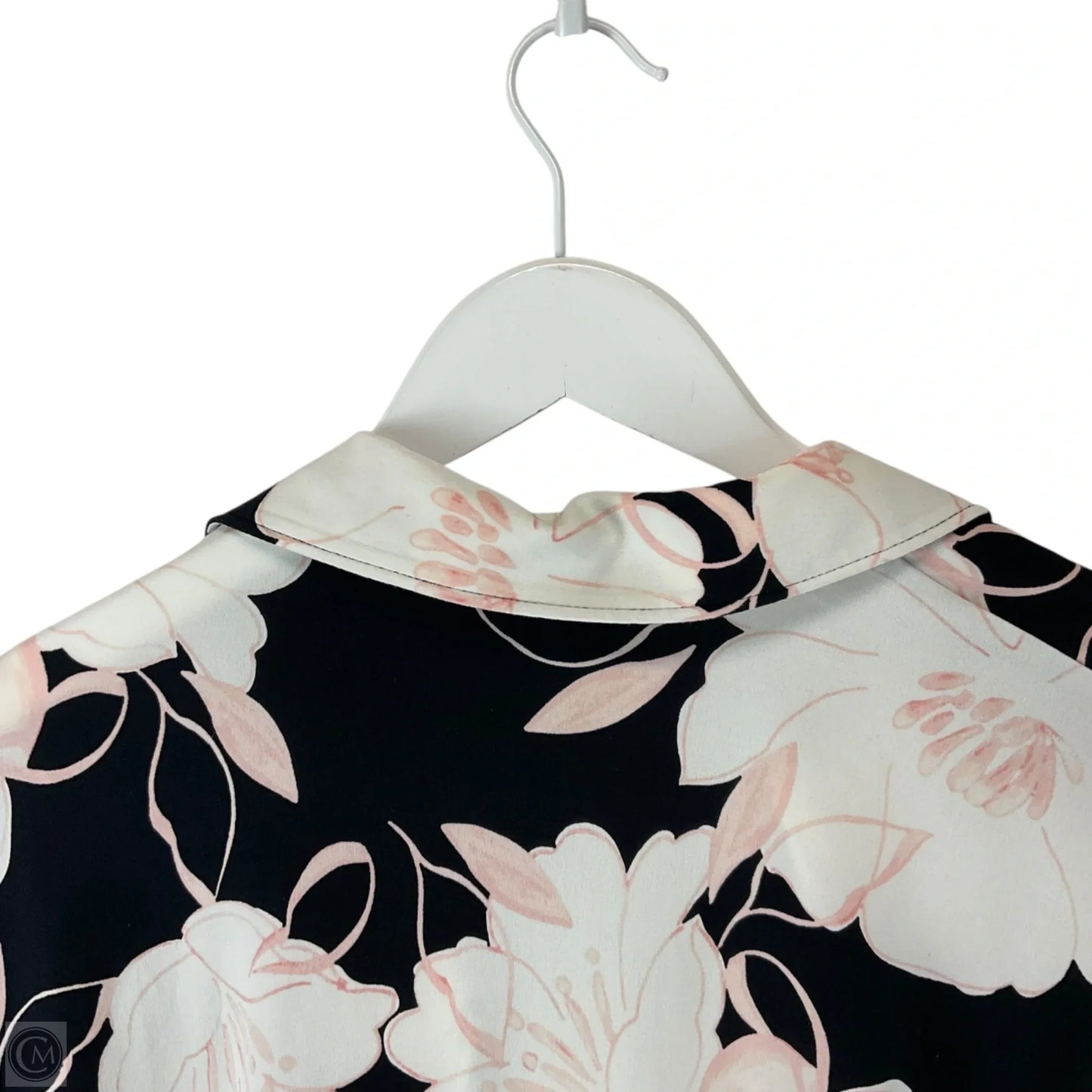 Top Long Sleeve Designer By Karl Lagerfeld In Black & Pink, Size: L