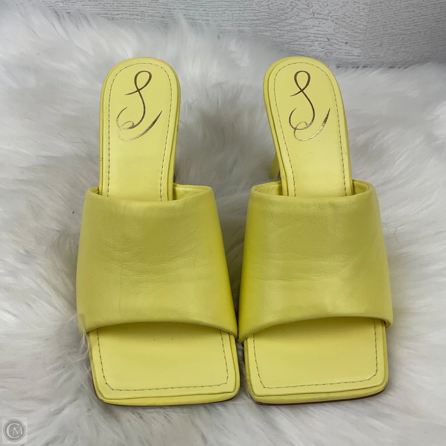 Sandals Heels Stiletto By Sam Edelman In Yellow, Size: 8
