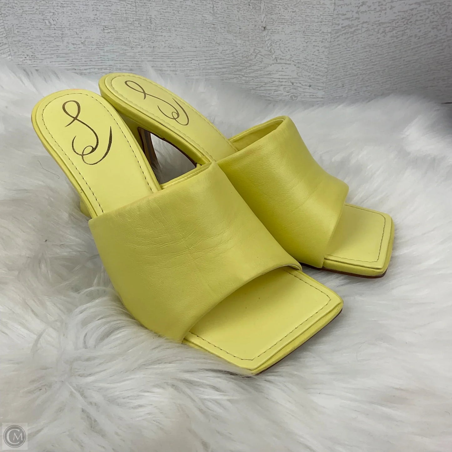 Sandals Heels Stiletto By Sam Edelman In Yellow, Size: 8