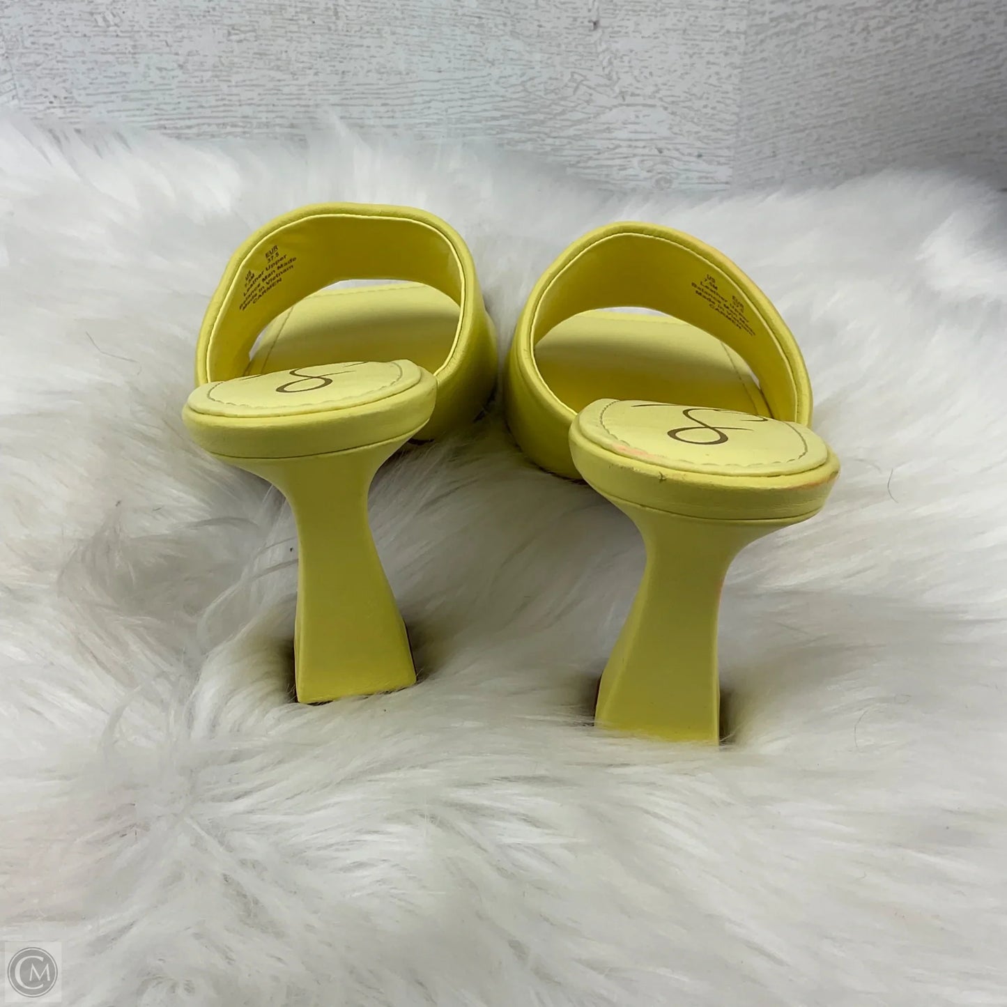 Sandals Heels Stiletto By Sam Edelman In Yellow, Size: 8