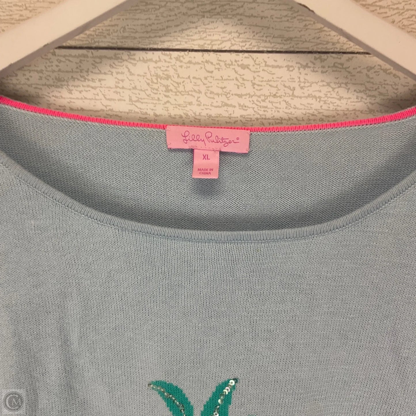 Top Long Sleeve Designer By Lilly Pulitzer In Blue, Size: Xl