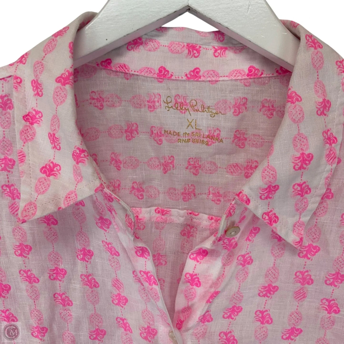 Top Long Sleeve Designer By Lilly Pulitzer In Pink, Size: Xl