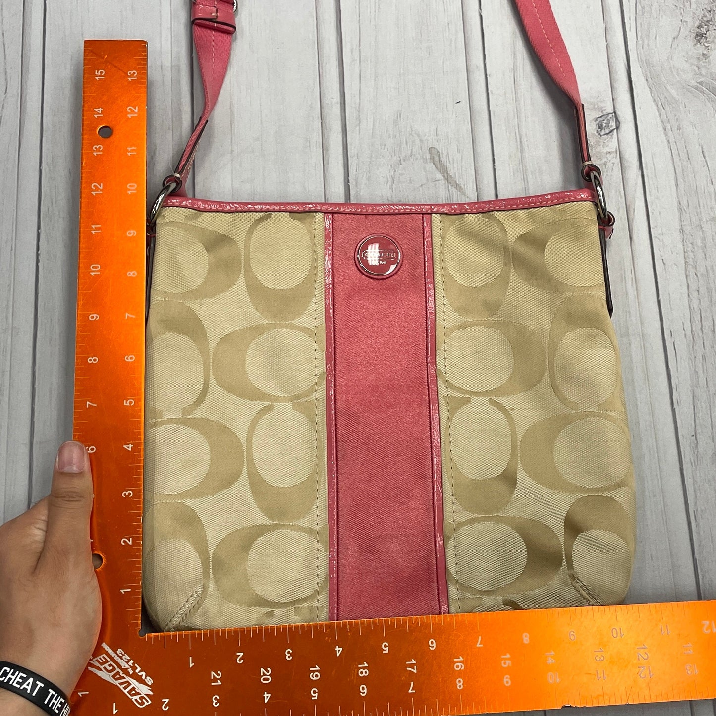 Crossbody Designer By Coach, Size: Medium