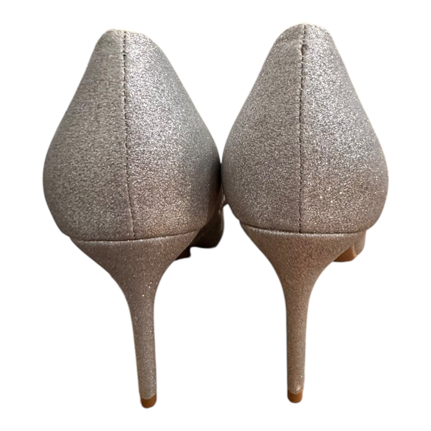 Shoes Heels Stiletto By Bcbgeneration In Silver, Size:8