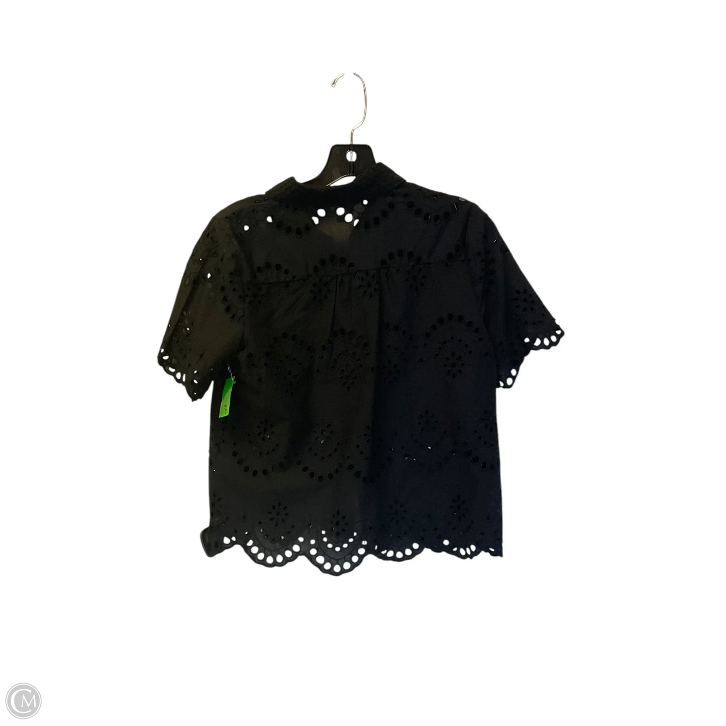 Top Short Sleeve By Adiva In Black, Size: S