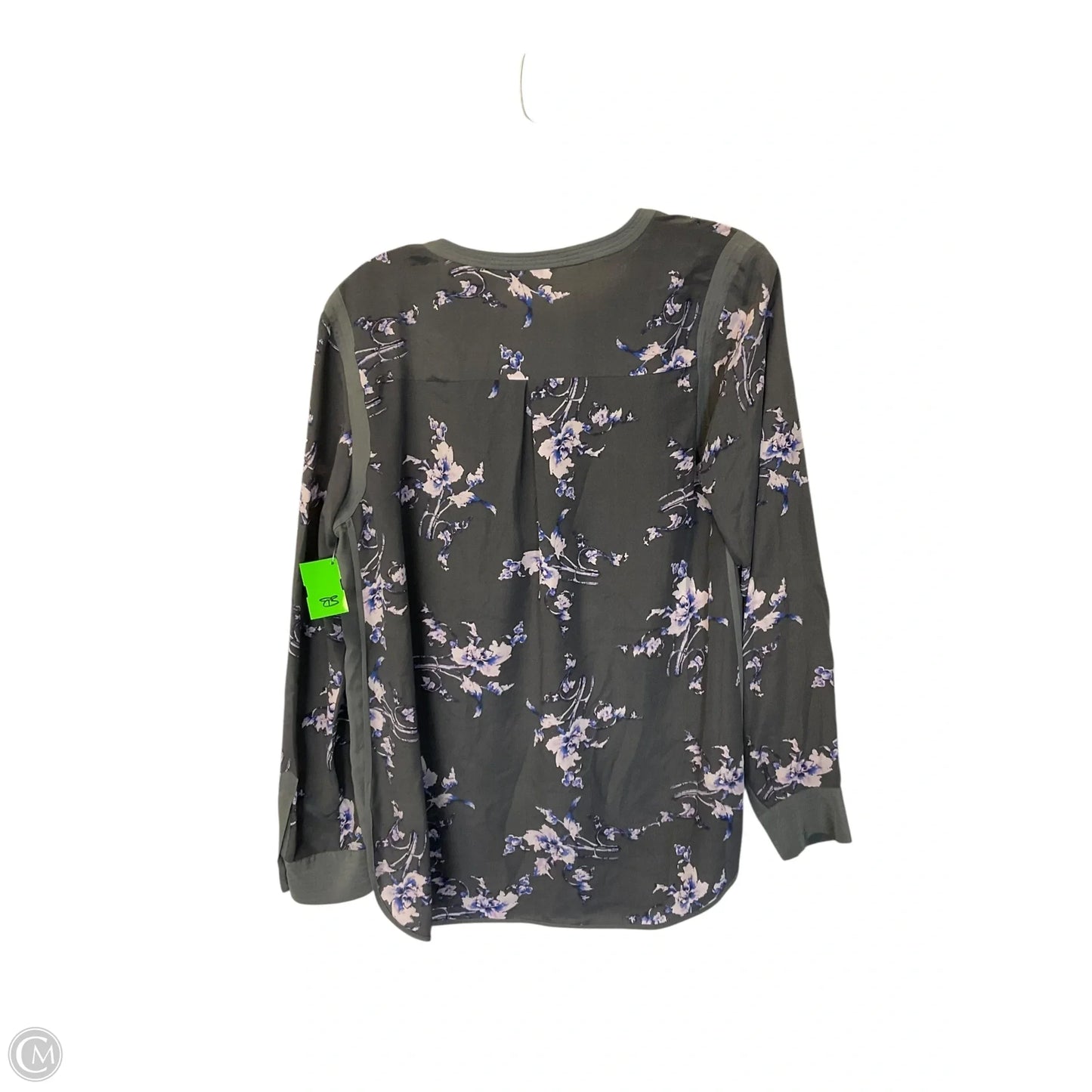 Top Long Sleeve By Rebecca Taylor In Grey, Size: S