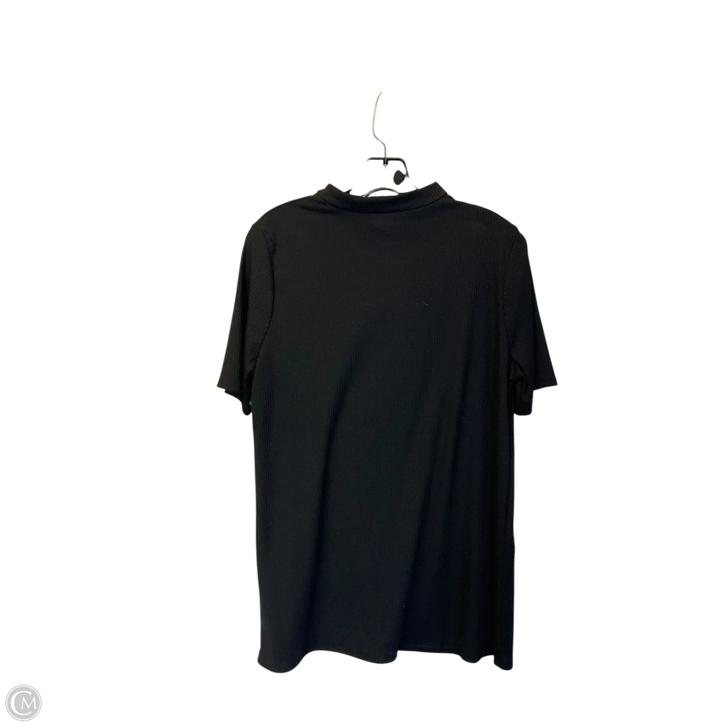 Top Short Sleeve By Bibi In Black, Size: L