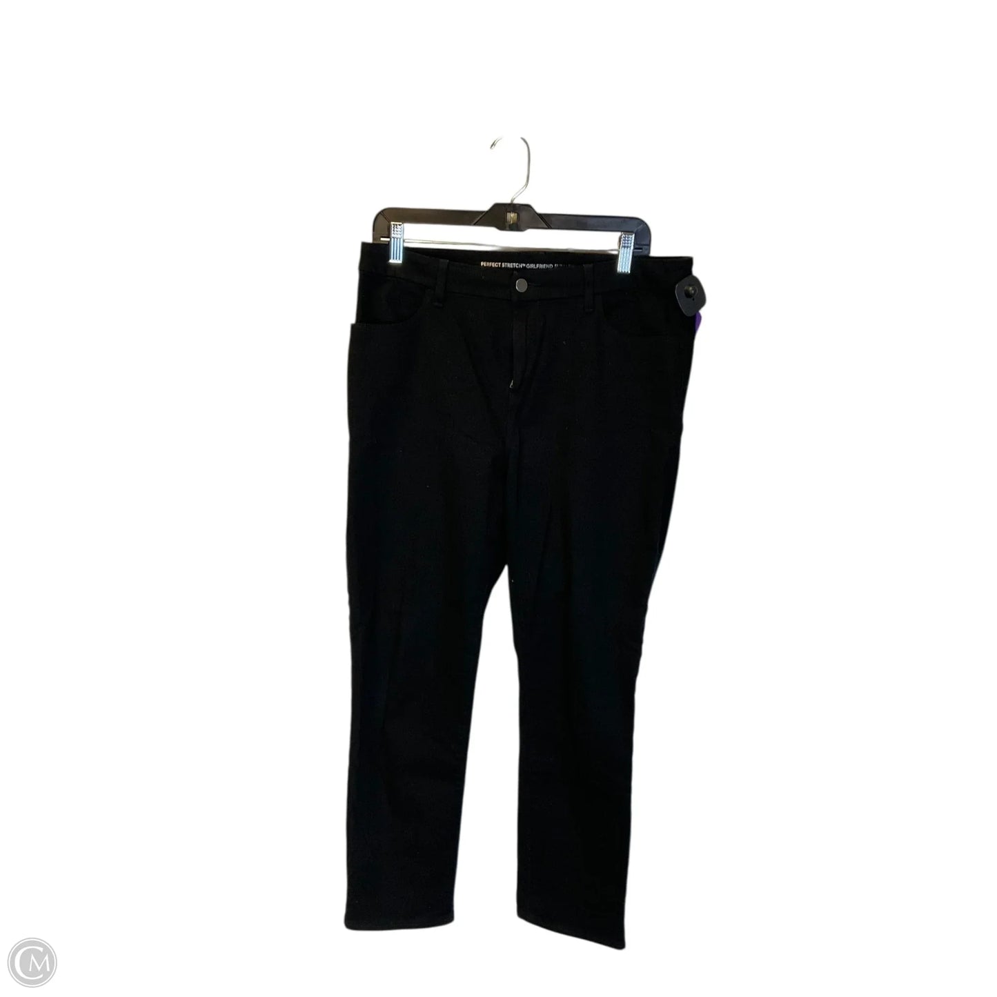 Jeans Straight By Chicos In Black Denim, Size: 10