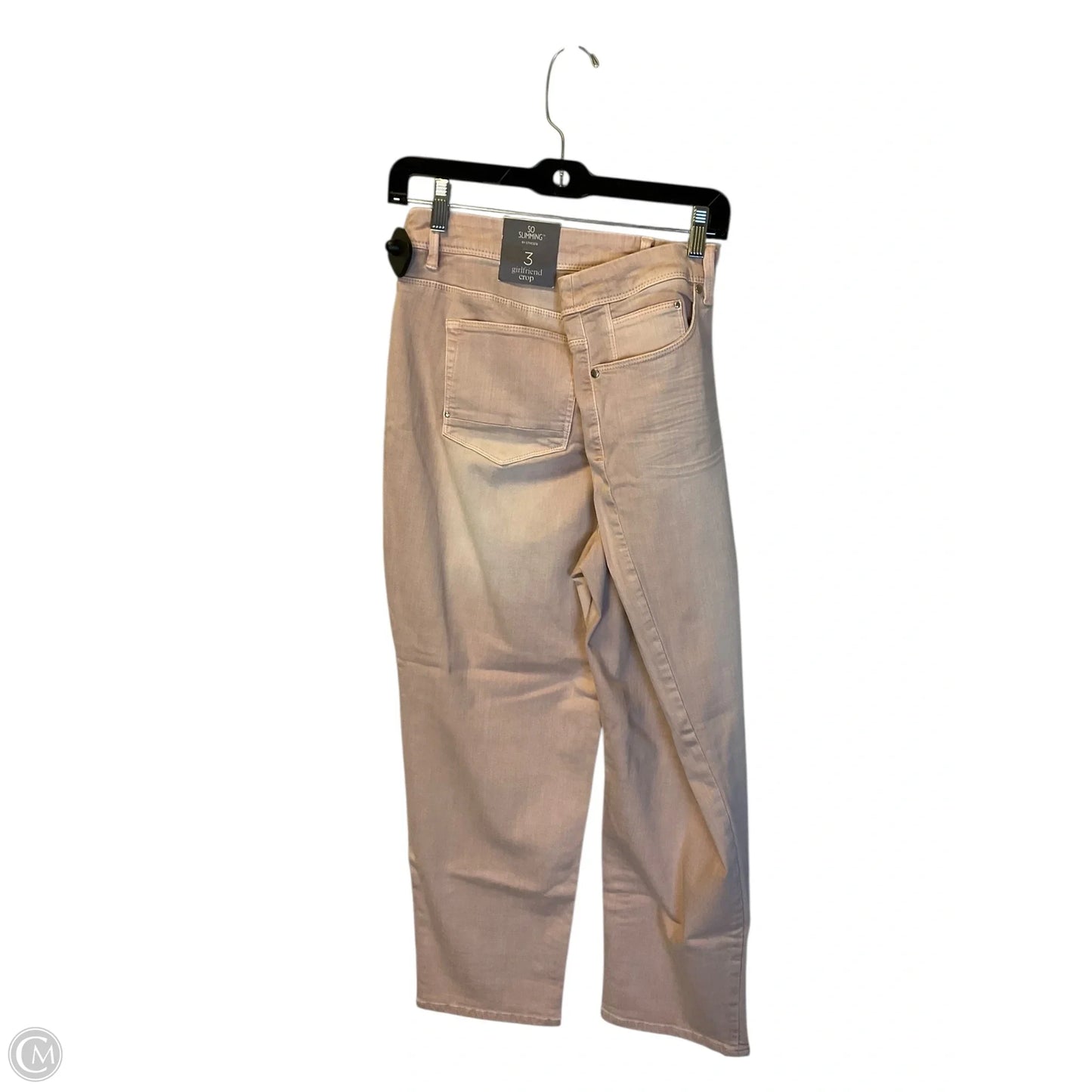 Jeans Straight By Chicos In Pink Denim, Size: 16