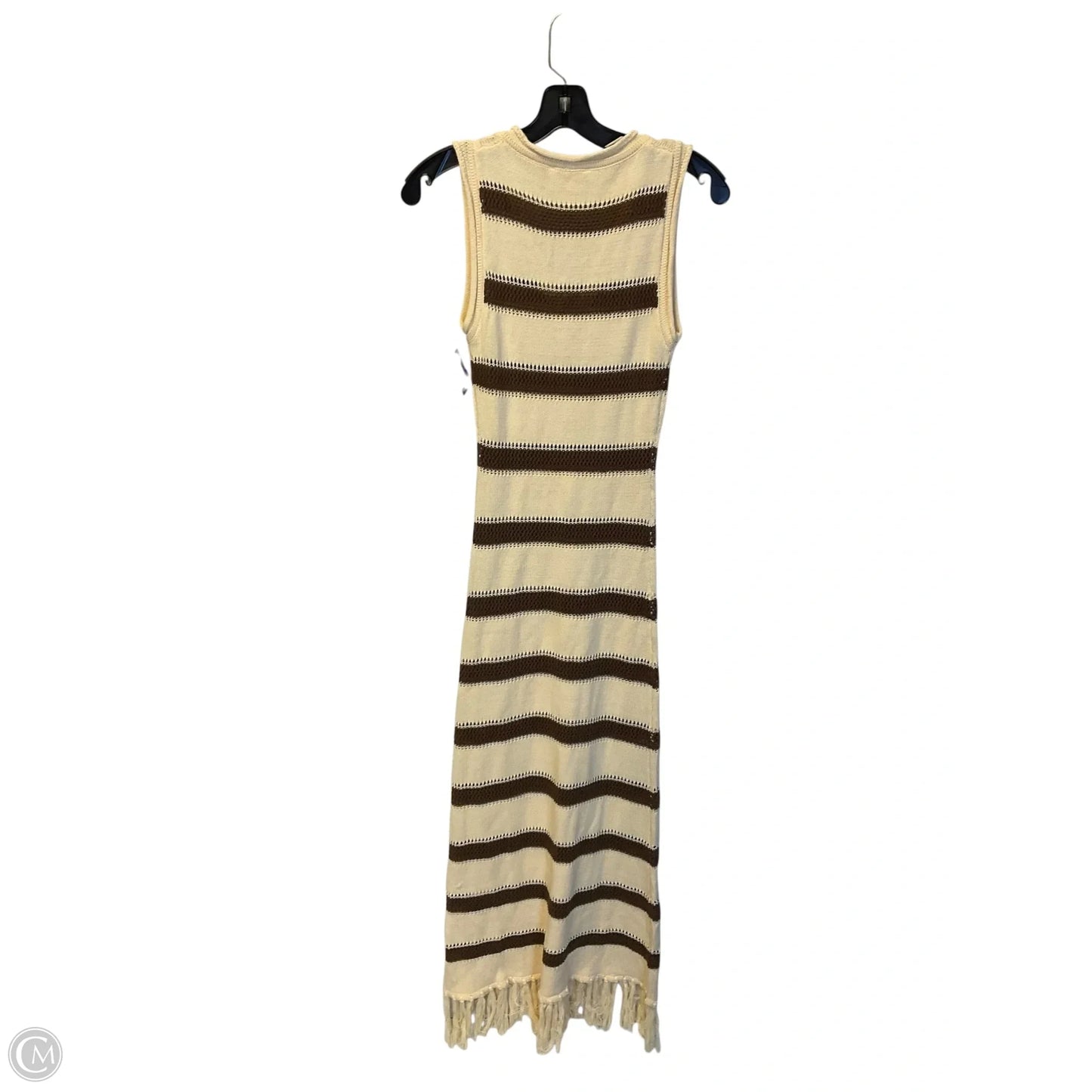 Dress Casual Maxi By Clothes Mentor In Brown & Cream, Size: S