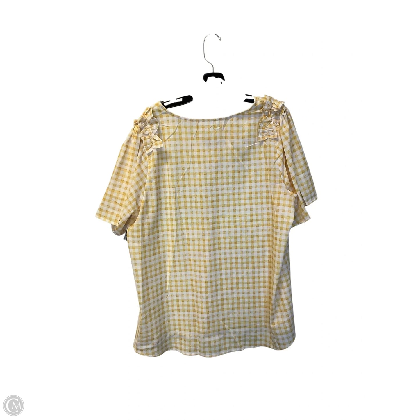 Top Short Sleeve By Chicsoul In Yellow, Size: 3x