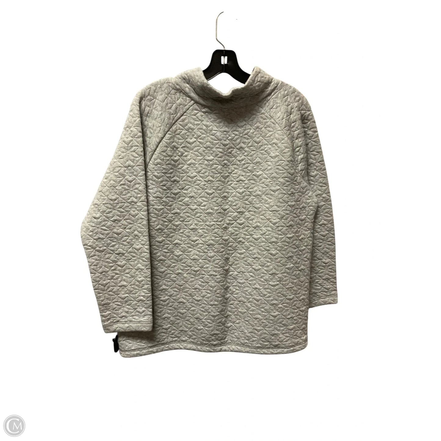 Sweatshirt Collar By Talbots In Grey, Size: L
