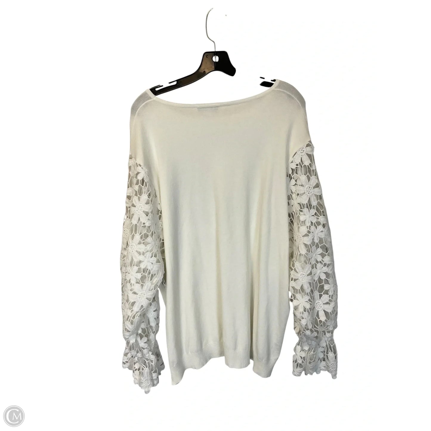 Sweater By Sioni In White, Size: 3x