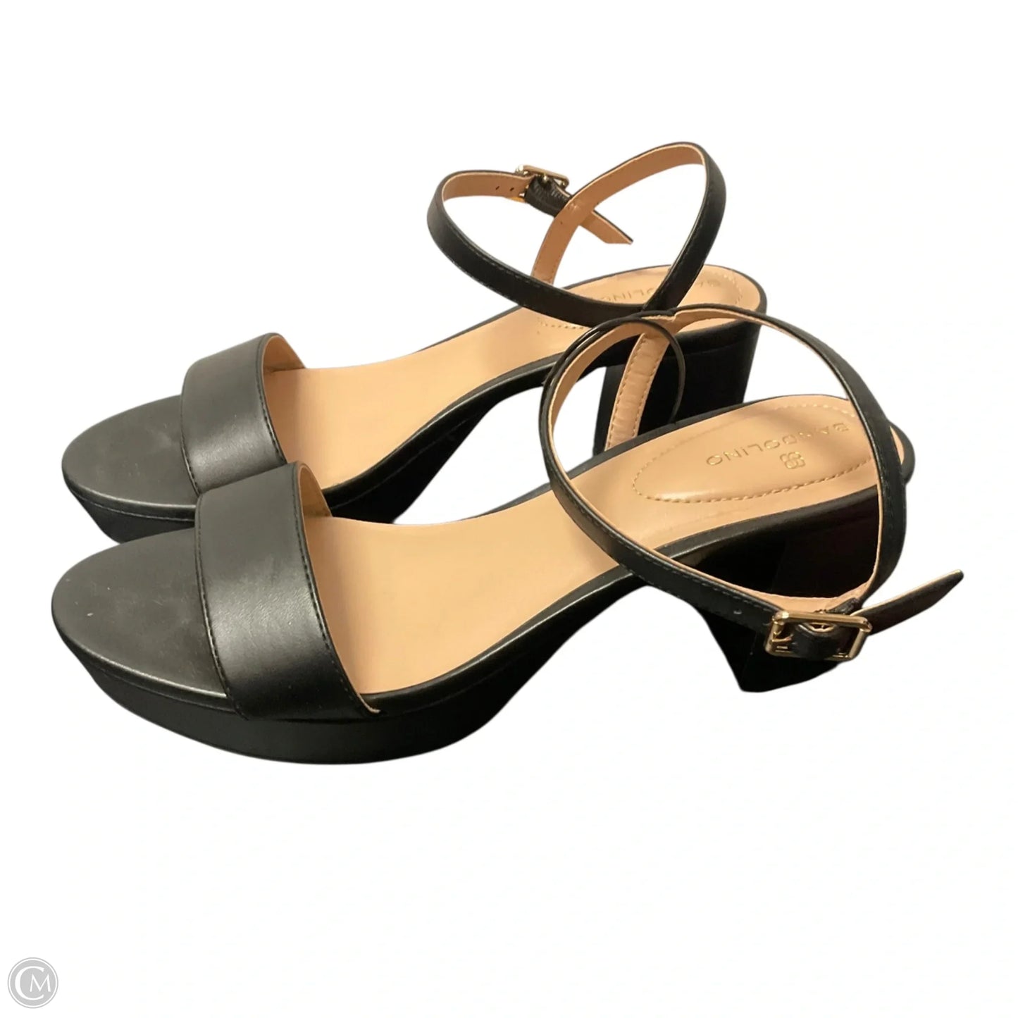 Sandals Heels Block By Bandolino In Black, Size: 9