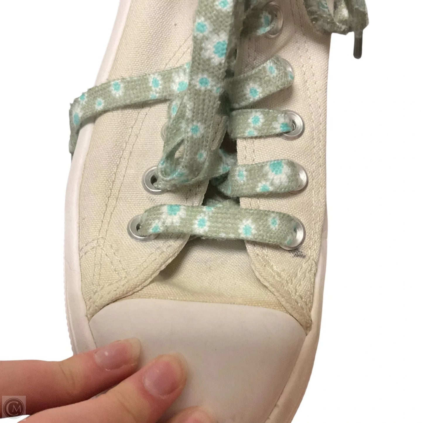 Shoes Sneakers By Converse In Green & Tan, Size: 7.5