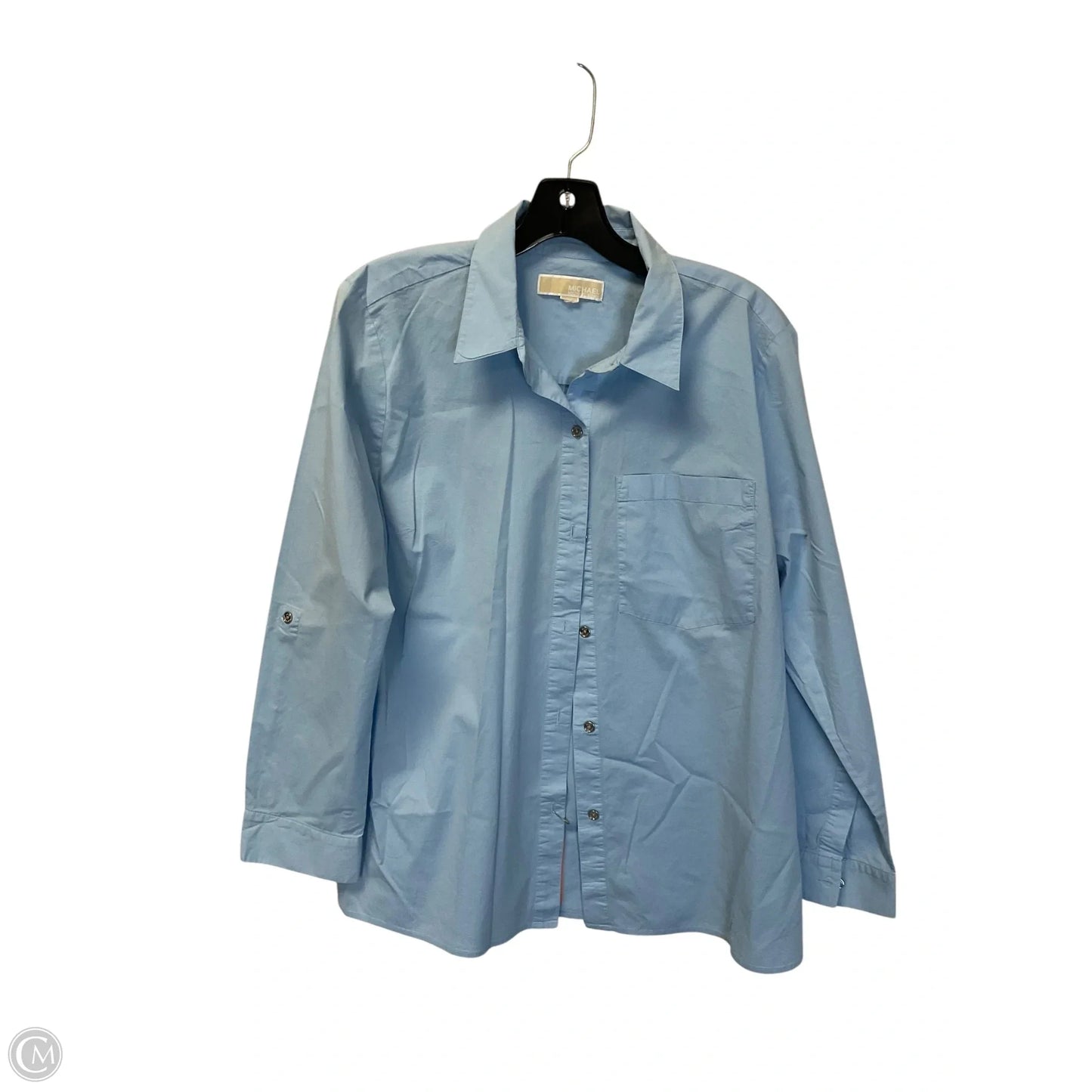Top Long Sleeve Basic By Michael By Michael Kors In Blue, Size: Xxl