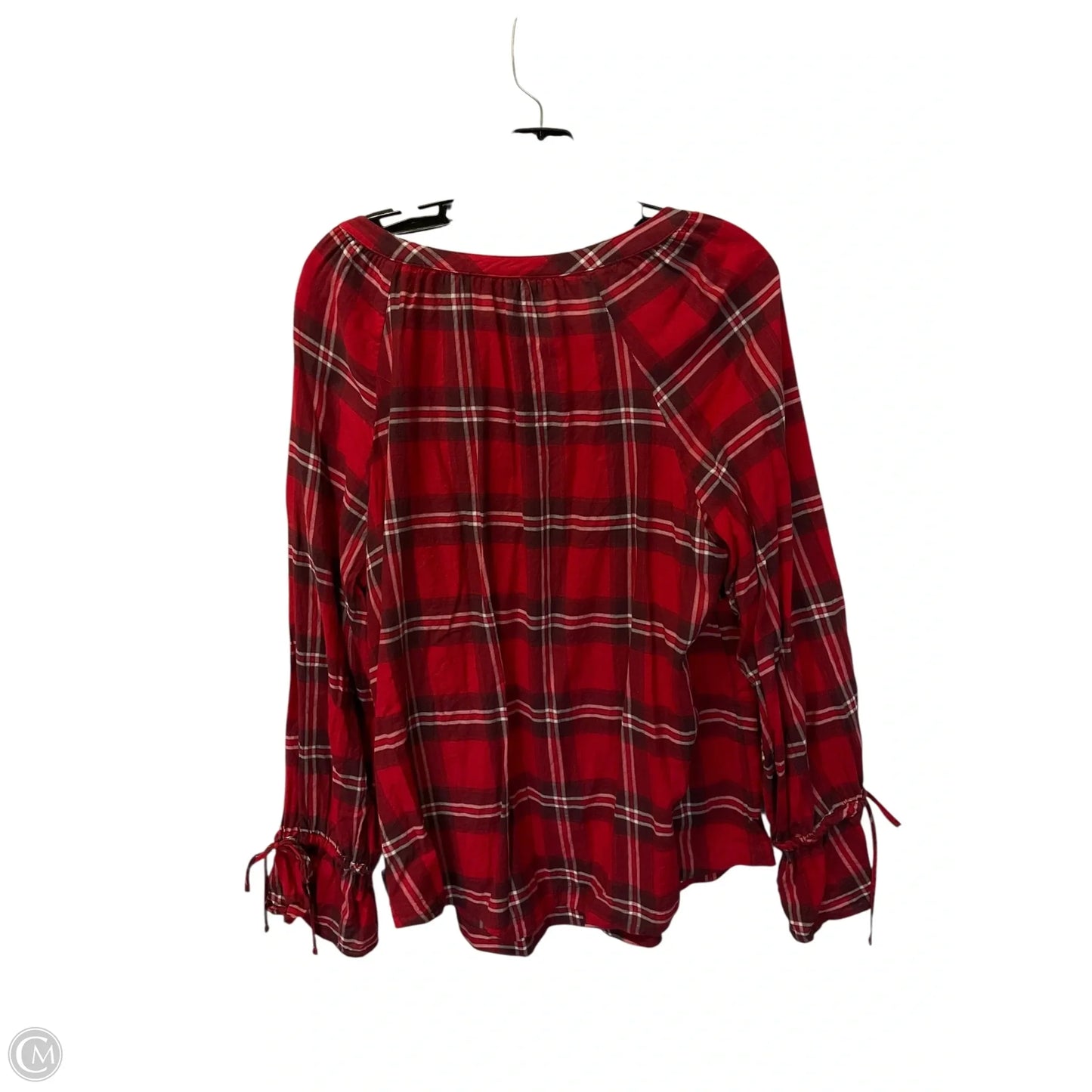 Top Long Sleeve By Talbots In Red, Size: 1x