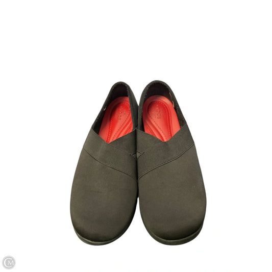 Shoes Heels Wedge By Crocs In Black, Size: 10