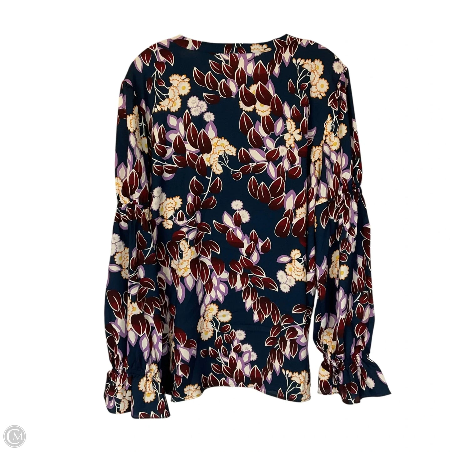 Top Long Sleeve By Ann Taylor In Floral Print, Size: Xxl