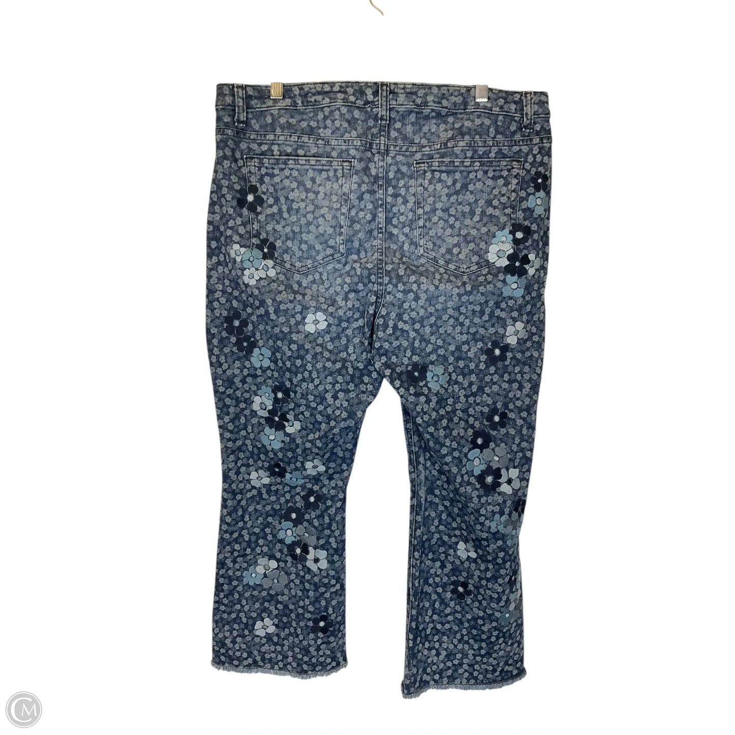 Jeans Cropped By Michael By Michael Kors In Blue Denim, Size: 14