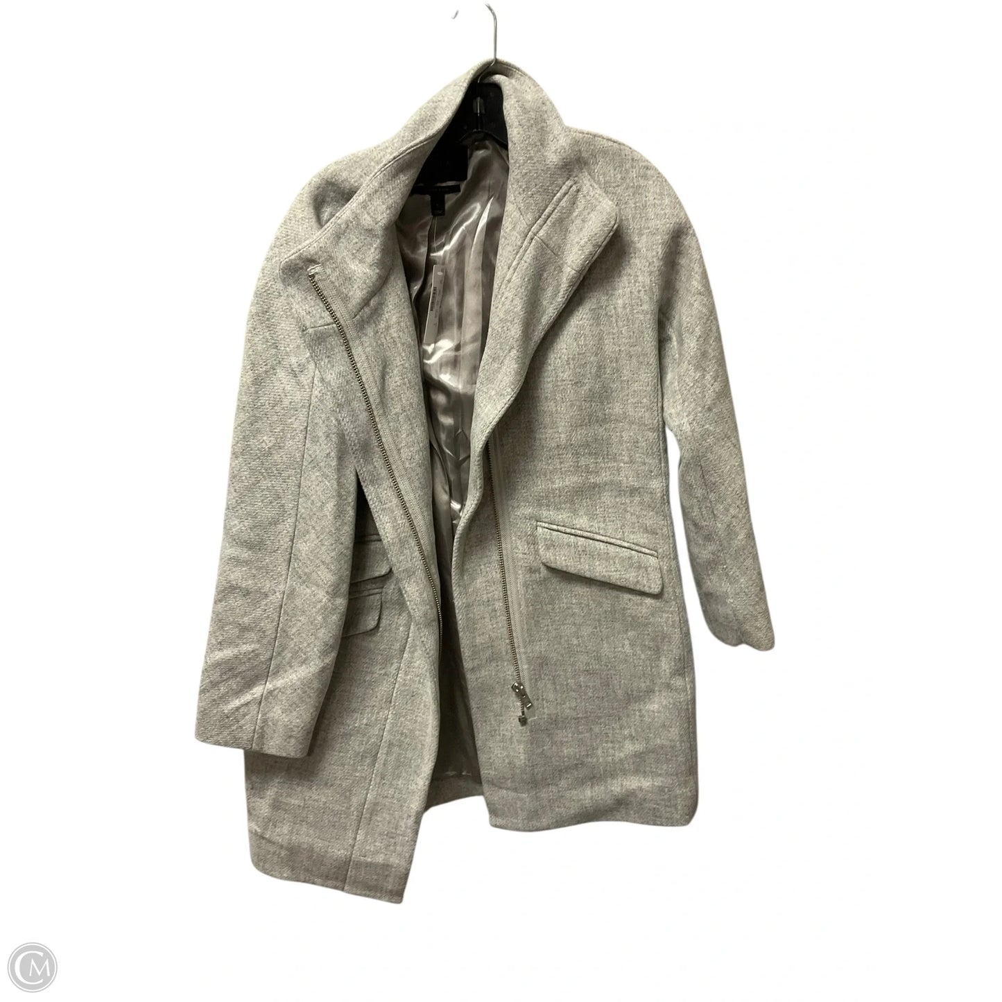 Coat Trench Coat By J. Crew In Grey, Size: 8