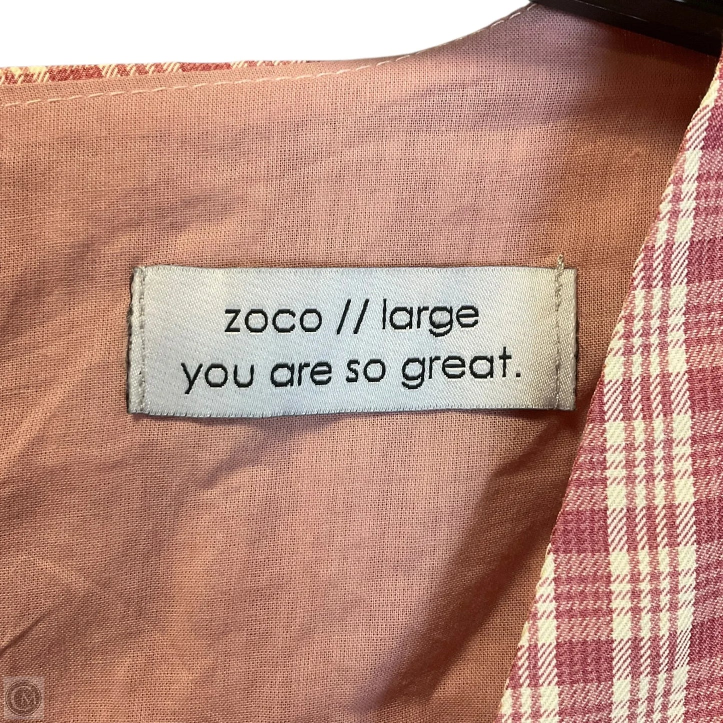 Dress Casual Maxi By Cmc In Pink & White, Size: L