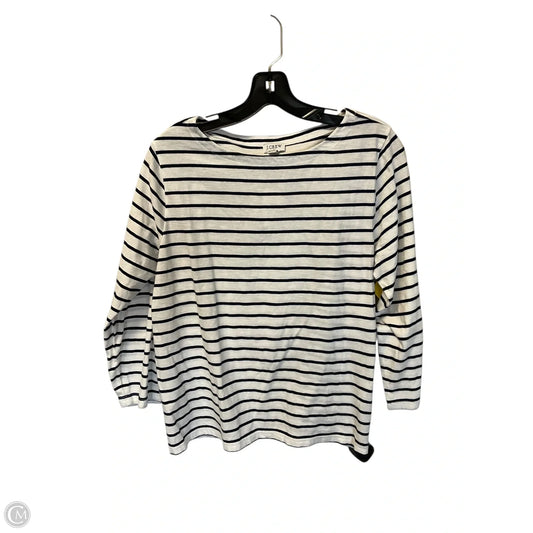 Top Long Sleeve Basic By J. Crew In Striped Pattern, Size: M
