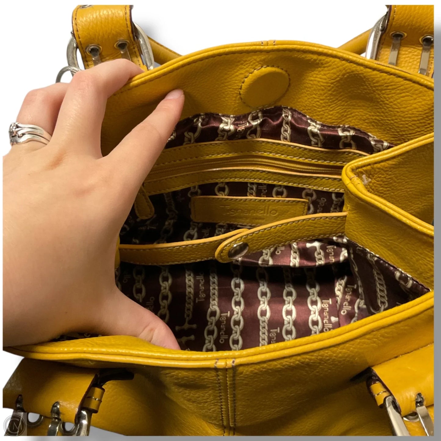 Handbag Leather By Tignanello Purses, Size: Small