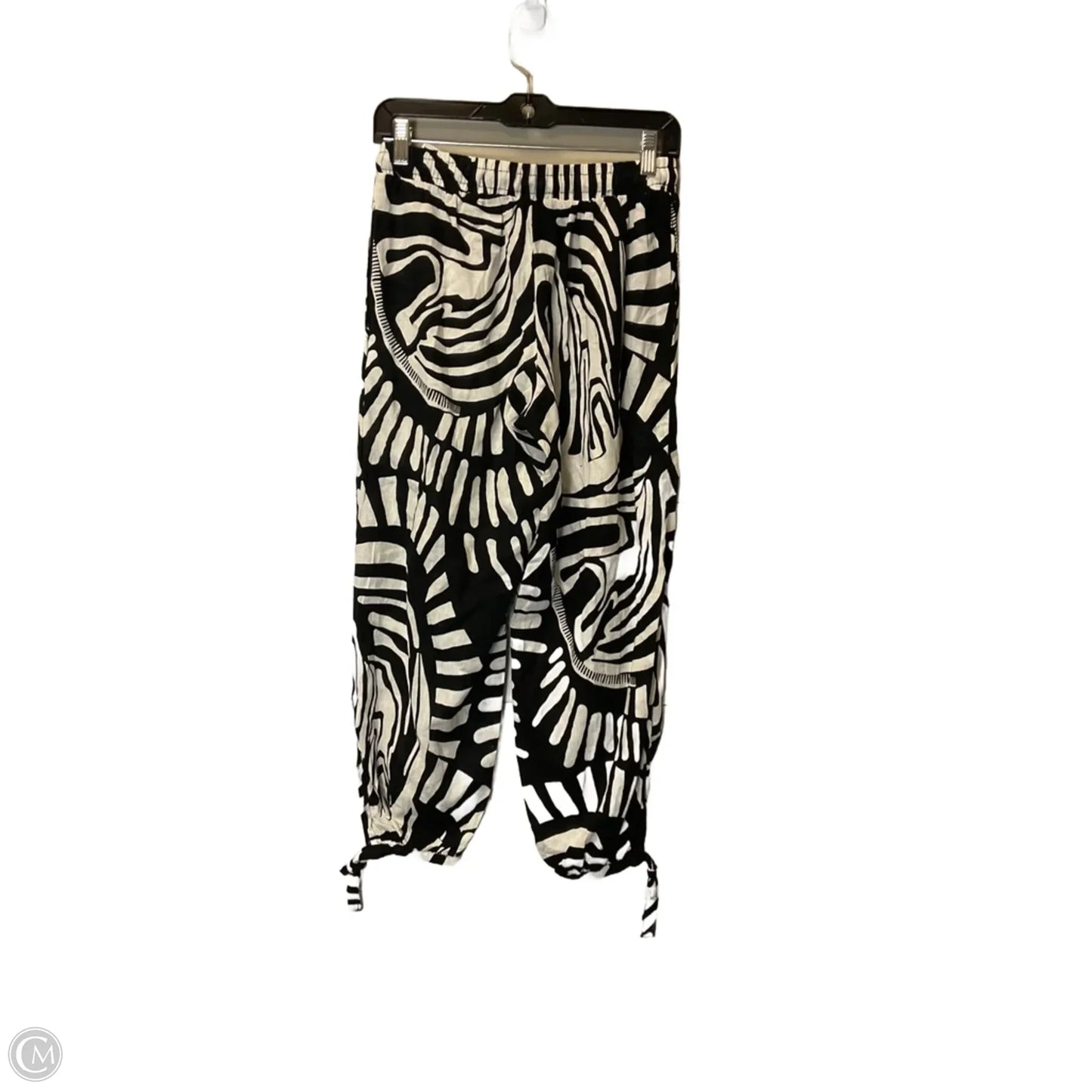 Pants Linen By Rachel Zoe In Black & White, Size: Xs