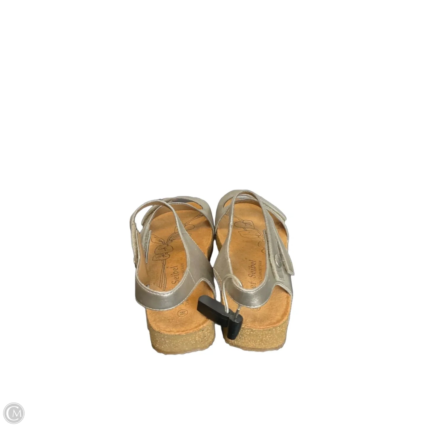 Sandals Heels Wedge By Josef Seibel In Silver, Size: 7.5