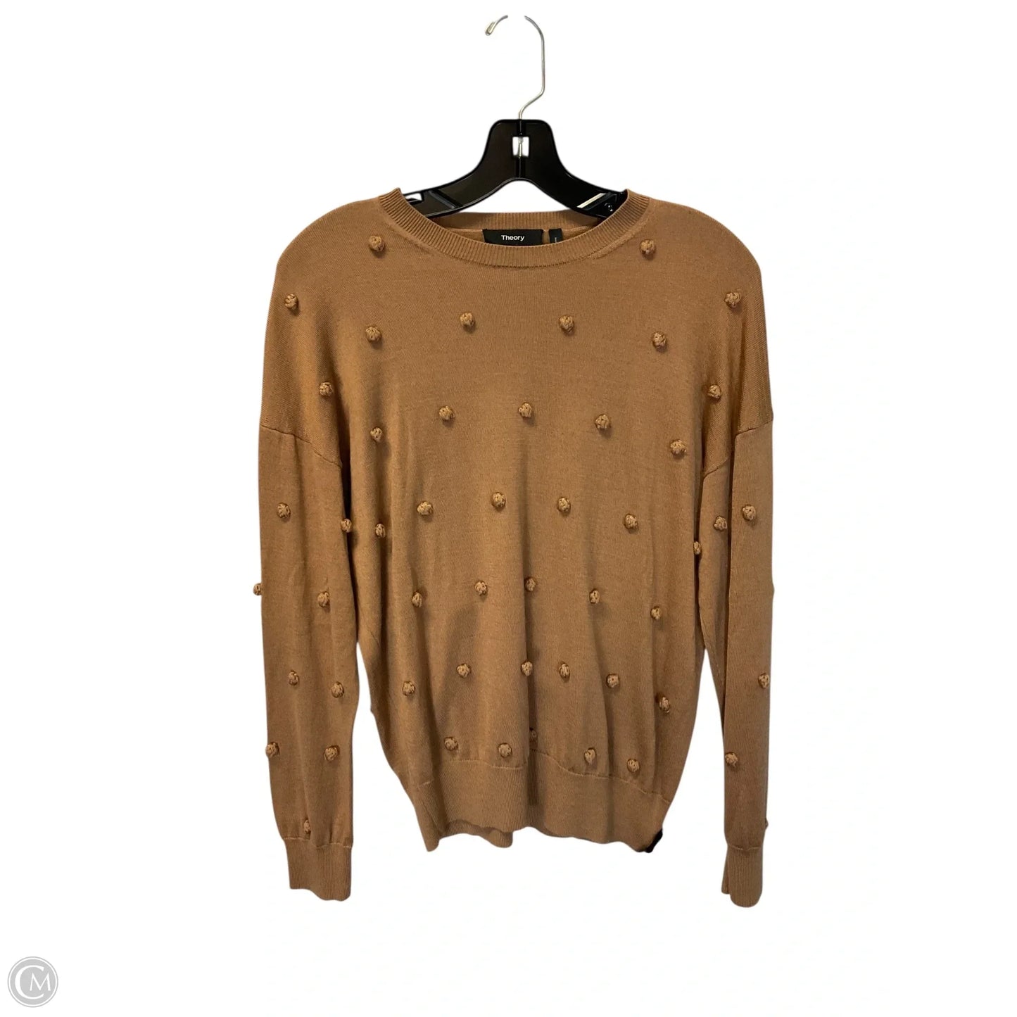 Top Long Sleeve By Theory In Tan, Size: M