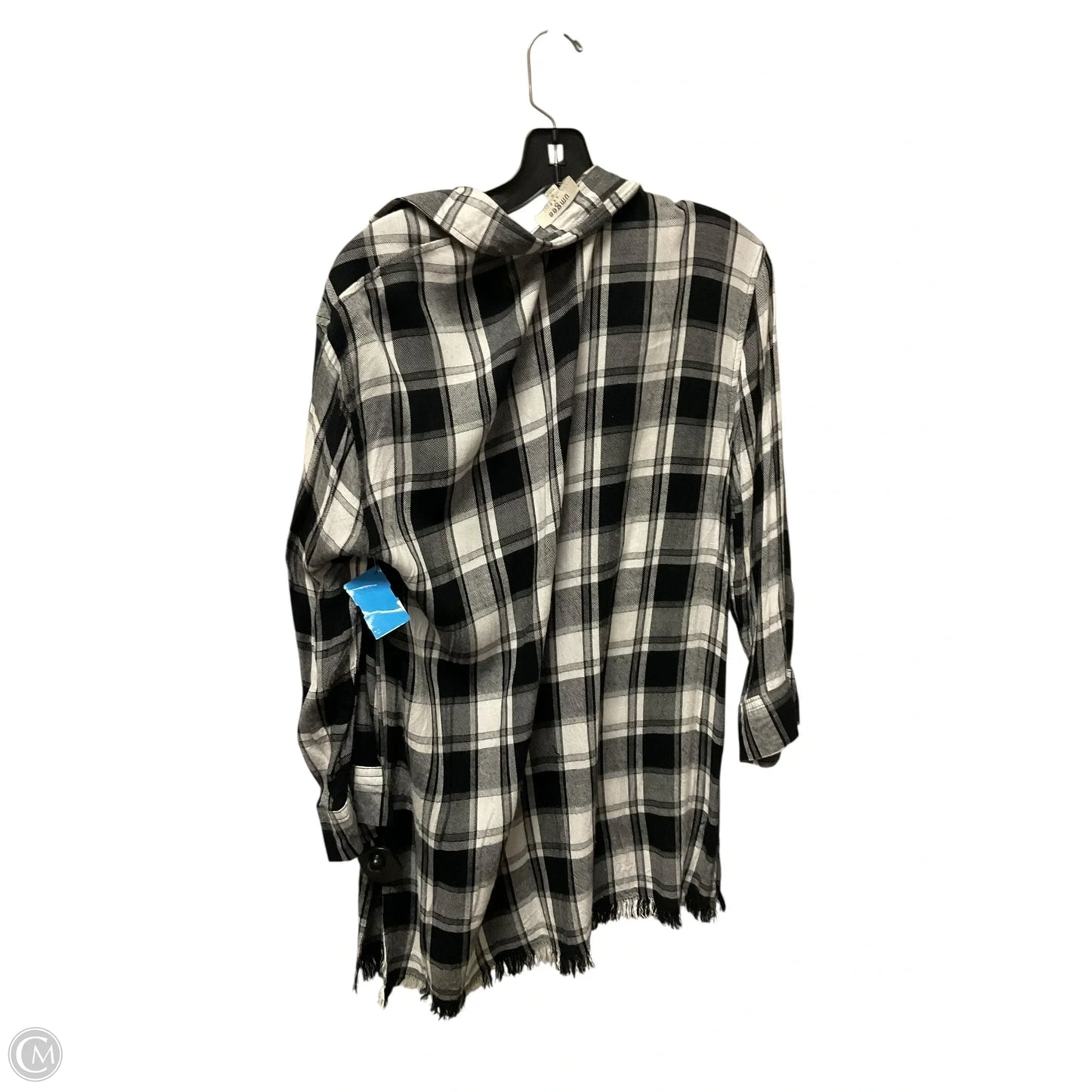 Top Long Sleeve Basic By Umgee In Plaid Pattern, Size: S