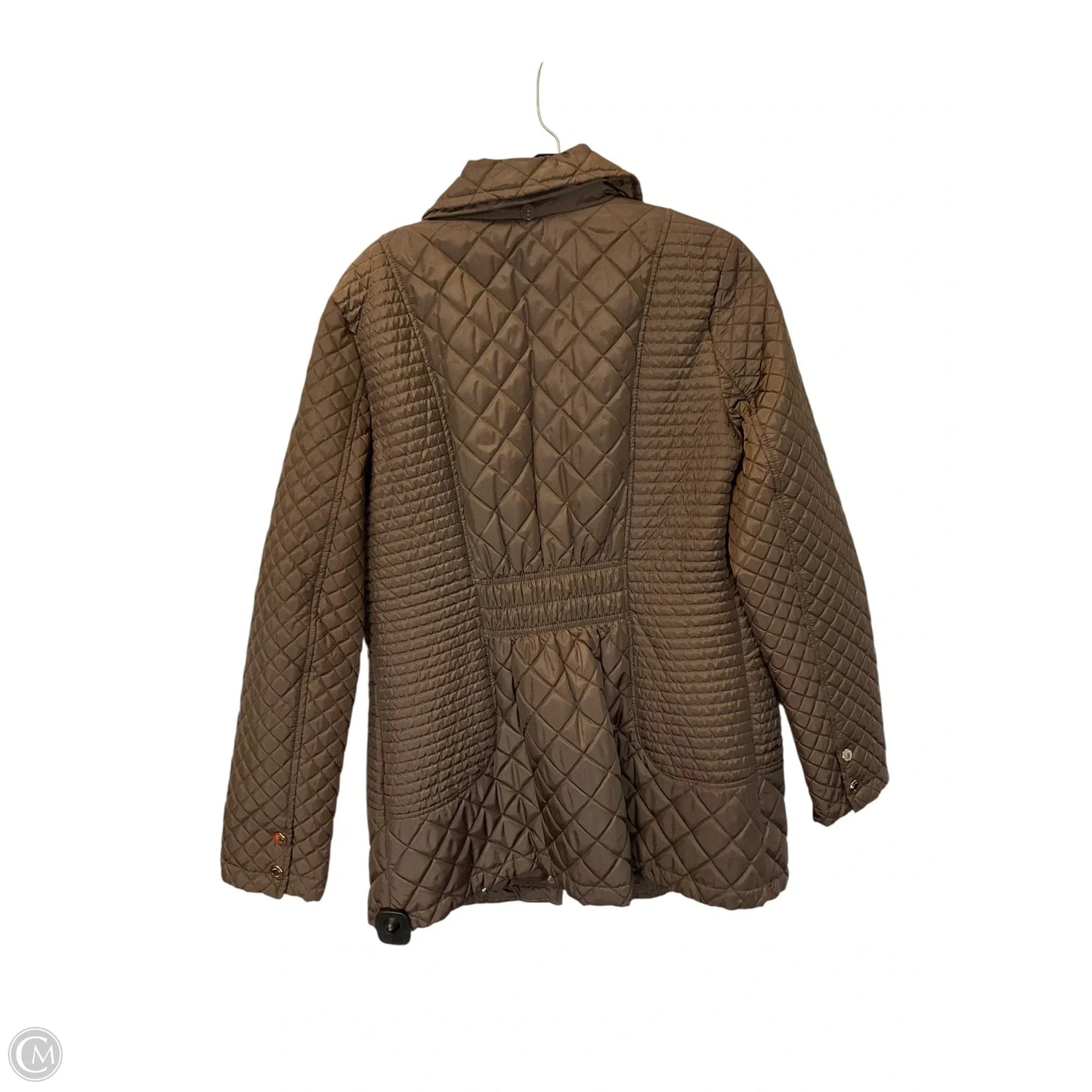 Jacket Puffer & Quilted By Calvin Klein In Brown, Size: M