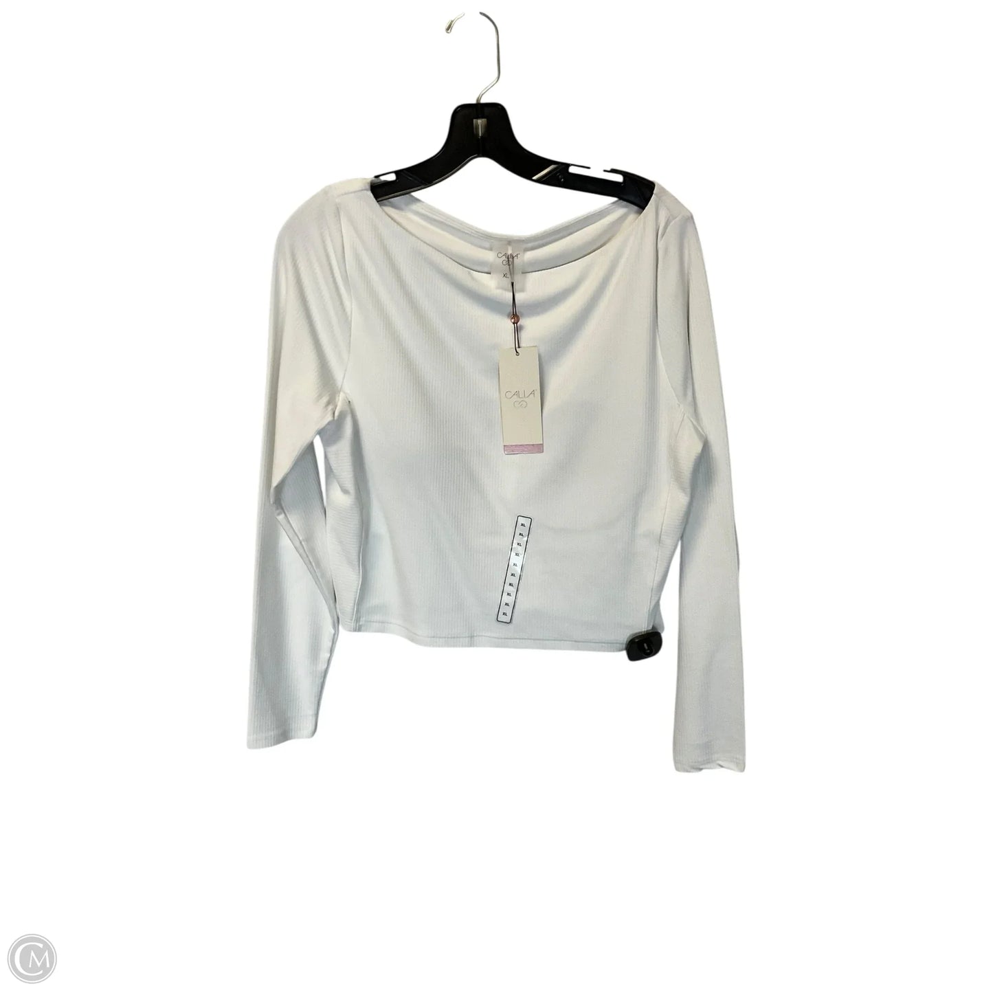 Athletic Top Long Sleeve Crewneck By Calia In White, Size: Xl
