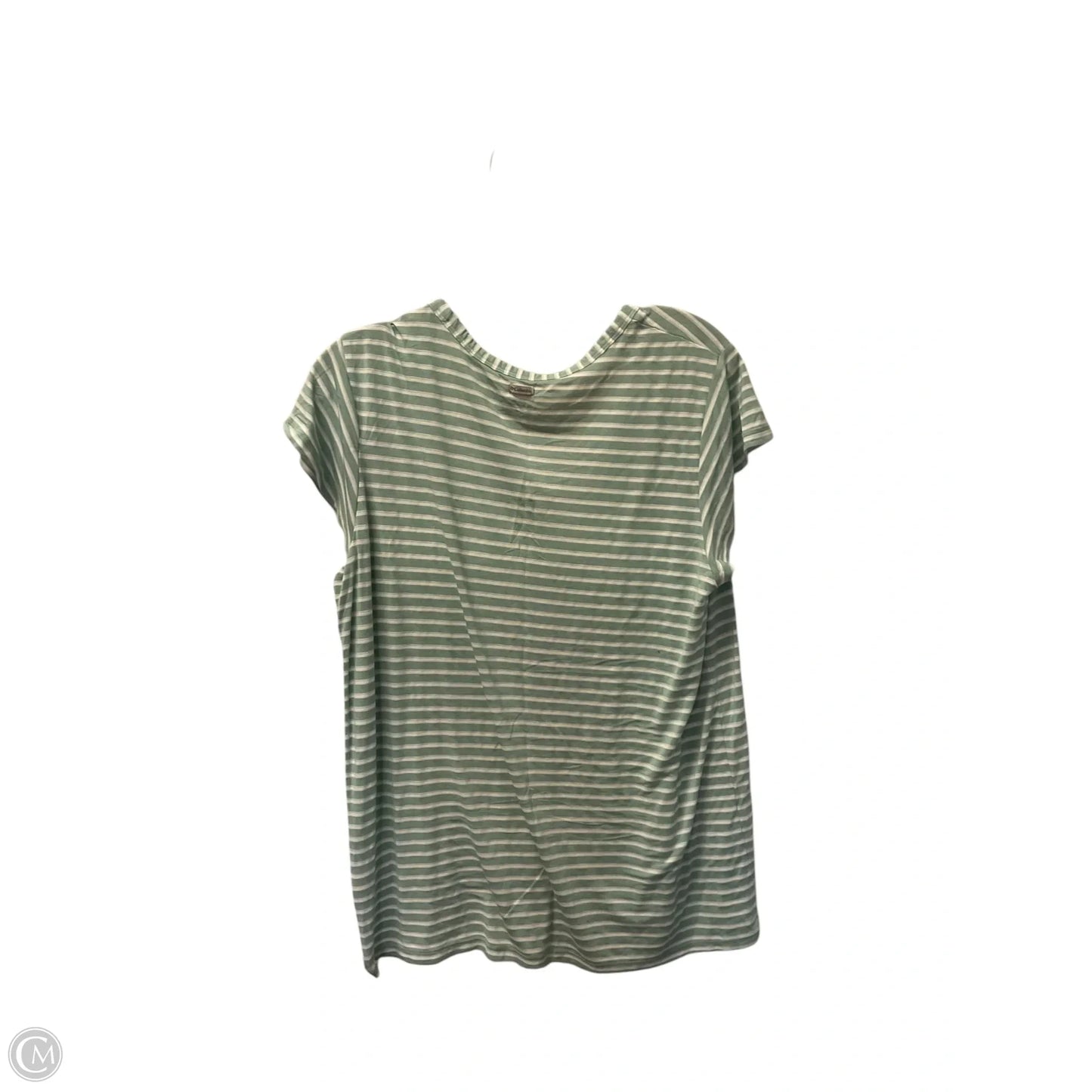 Top Short Sleeve Basic By Columbia In Striped Pattern, Size: M
