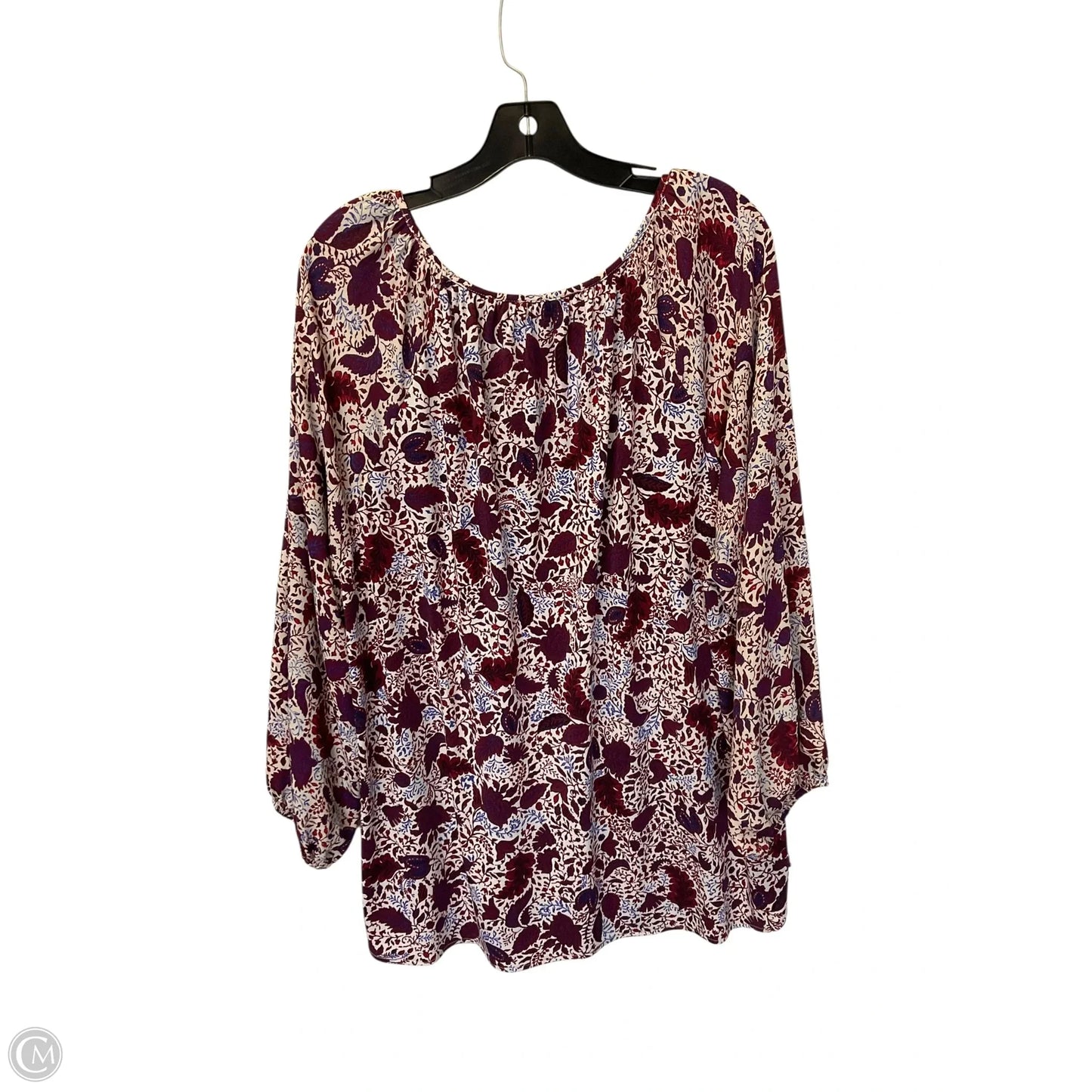 Top Long Sleeve By Ann Taylor In Red, Size: Xxl