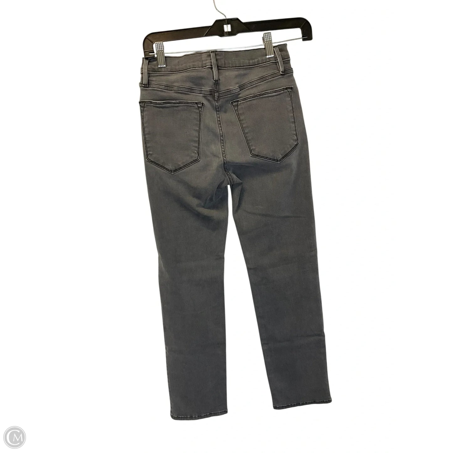 Jeans Straight By Frame In Black Denim, Size: 2