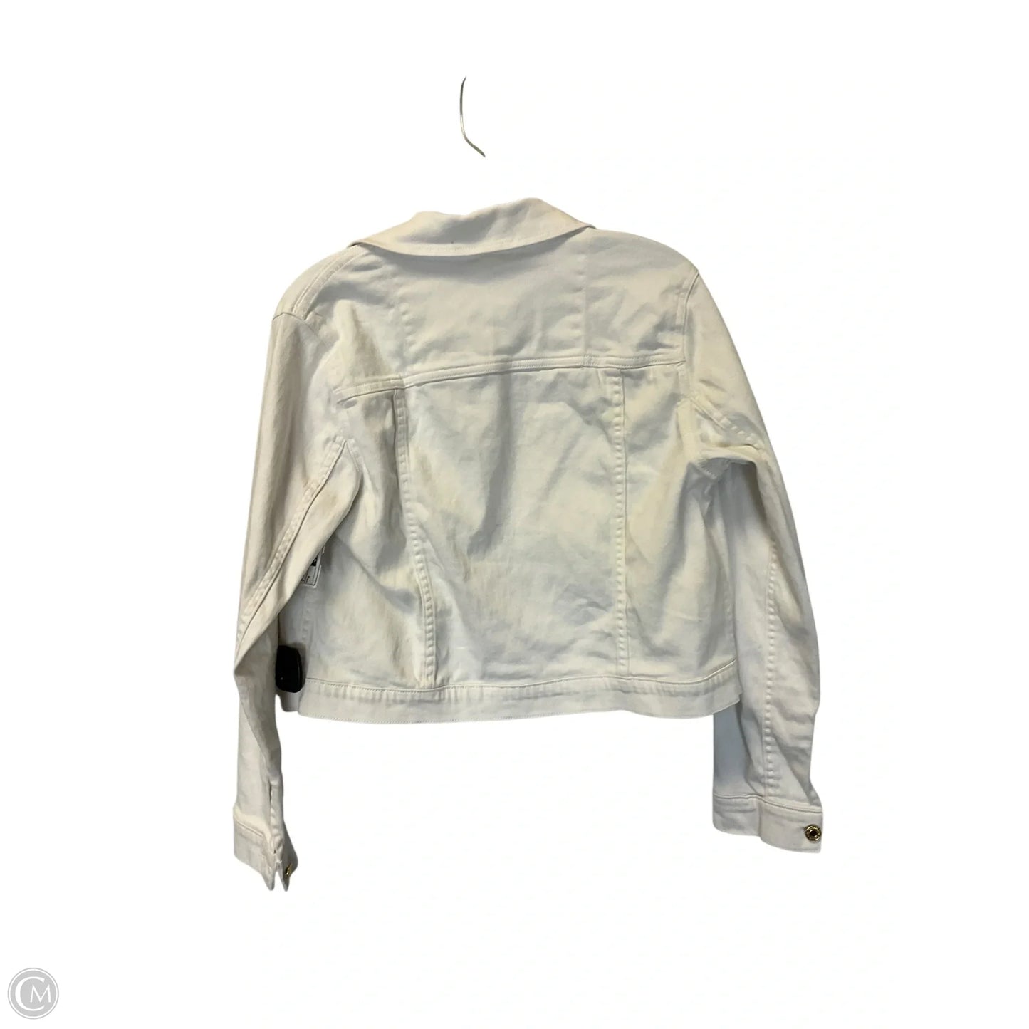 Jacket Denim By Michael By Michael Kors In White Denim, Size: M
