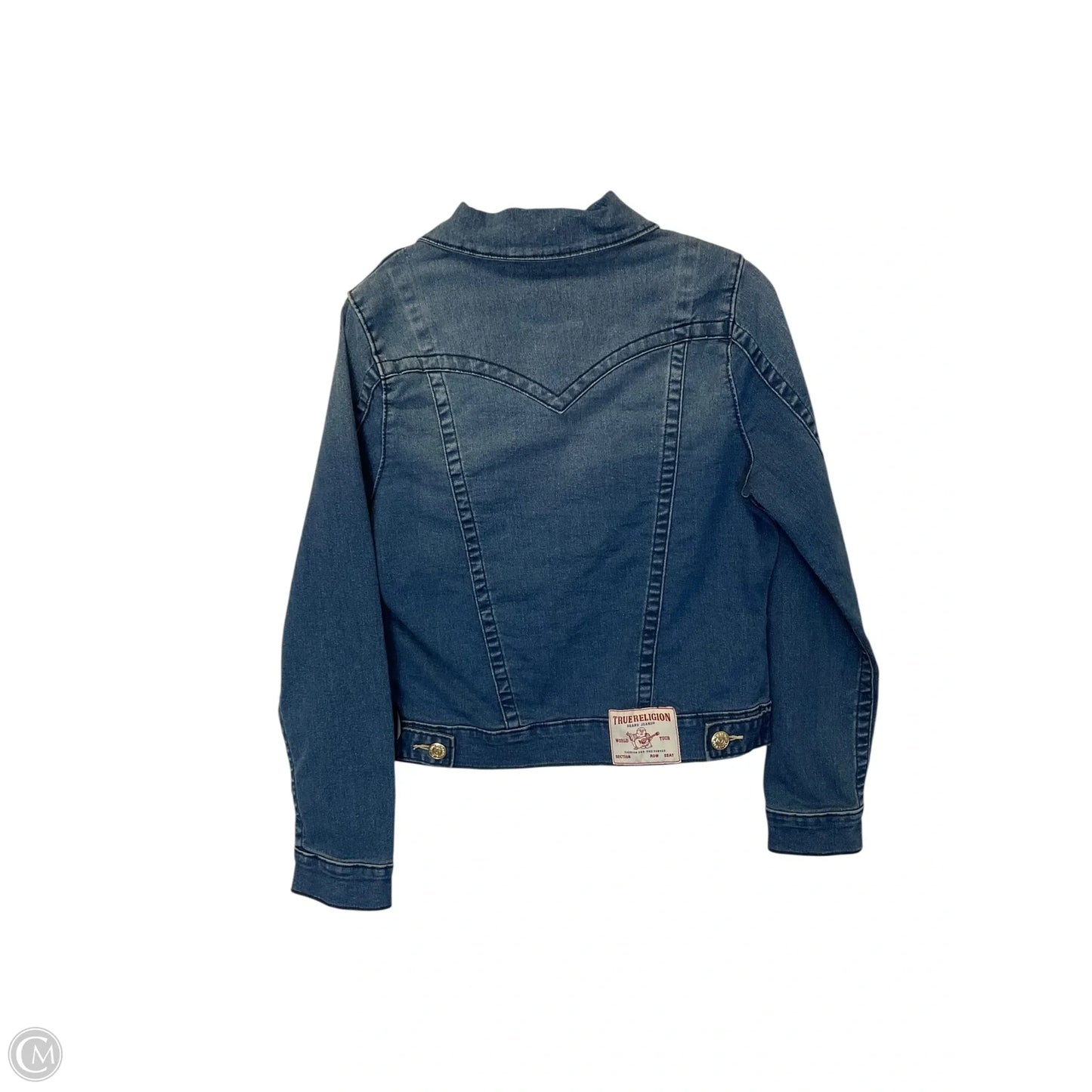 Jacket Denim By True Religion In Blue Denim, Size: M