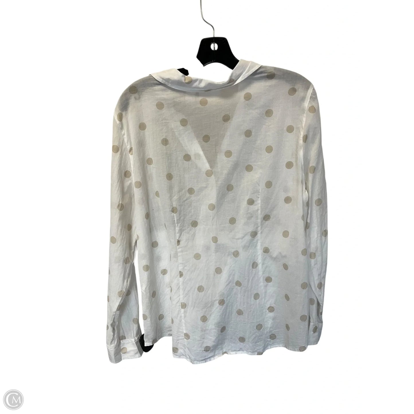 Top Long Sleeve By Chicos In Polkadot Pattern, Size: M