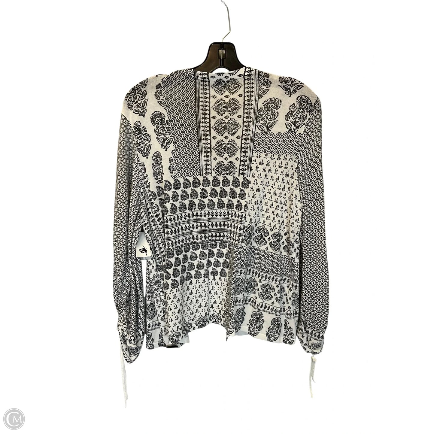 Cardigan By Chicos In Black & White, Size: L