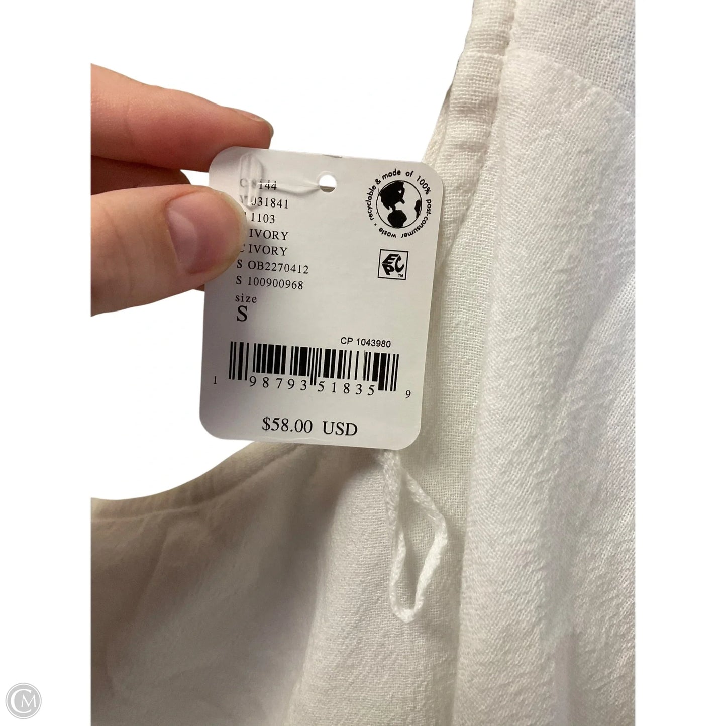 Top Short Sleeve By Free People In White, Size: S