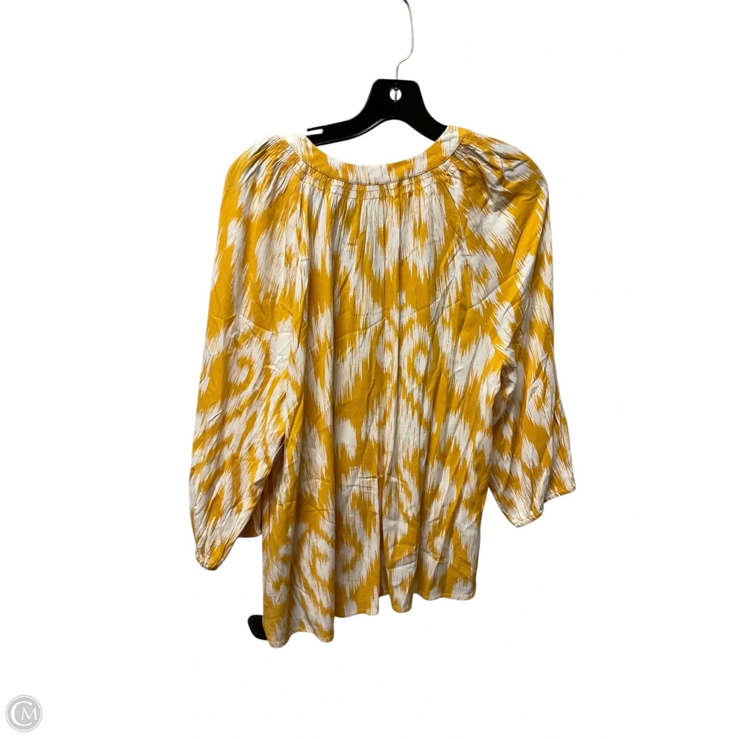 Top Long Sleeve By Crown And Ivy In Yellow, Size: Lp