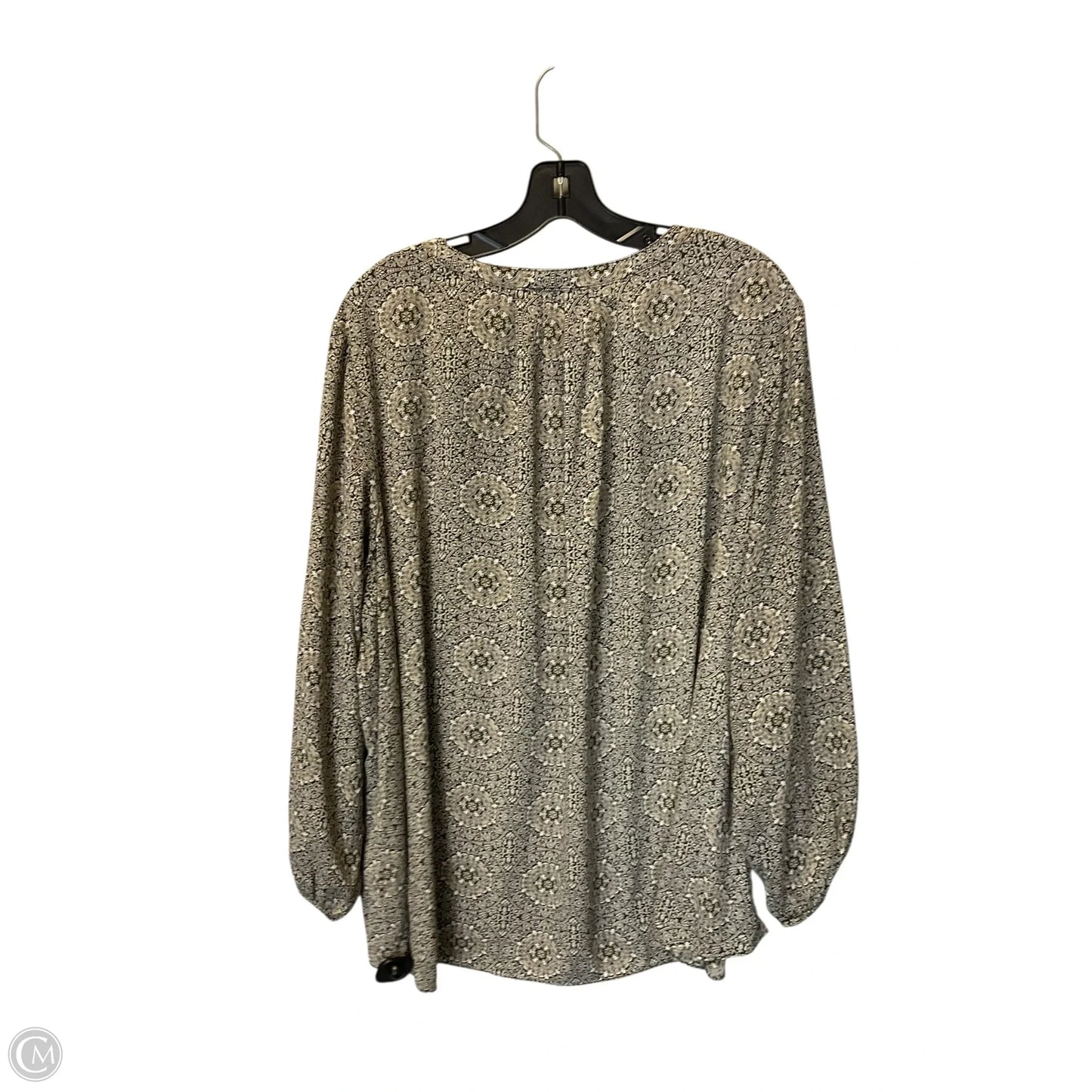Top Long Sleeve By Tahari In Brown, Size: 3x