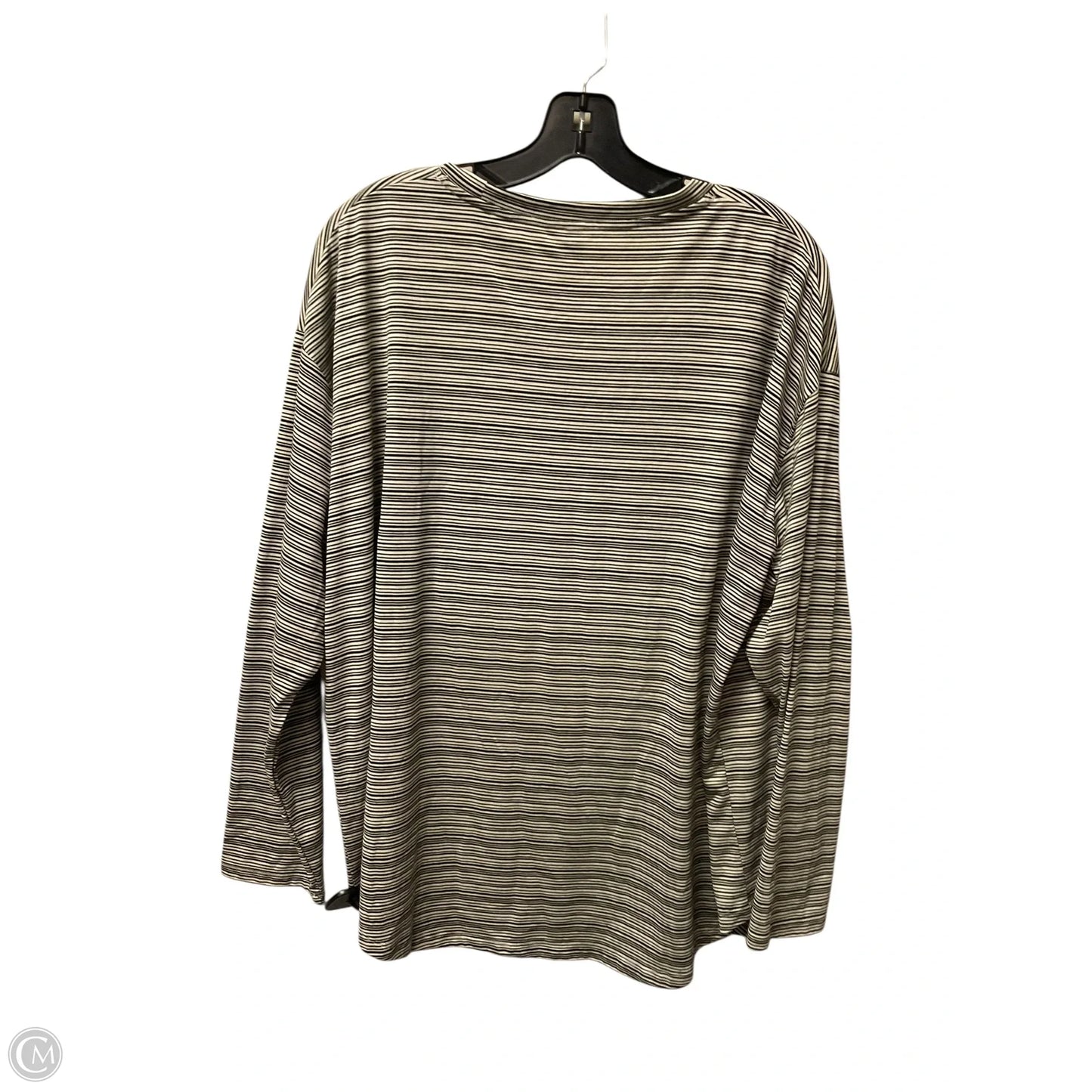 Top Long Sleeve Basic By Athleta In Striped Pattern, Size: 1x