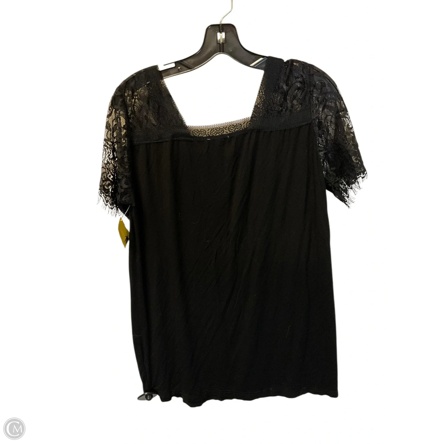 Top Short Sleeve By Pol In Black, Size: L