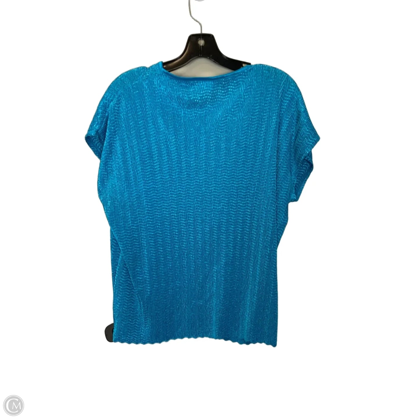 Top Short Sleeve By Kim Rogers In Blue, Size: Xl
